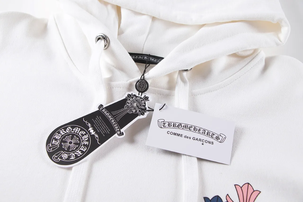 P290 Chrome Hearts Chrome Hearts Sanskrit Letter Print Phantom Color Cross Sweatshirt Size: S M L XL Color: Black, White